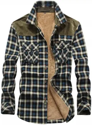Shirts for Men Men's Button Down Regular Fit Long Sleeve Plaid Flannel Casual Shirts Men's Cotton Flannel Shirt Hoodies