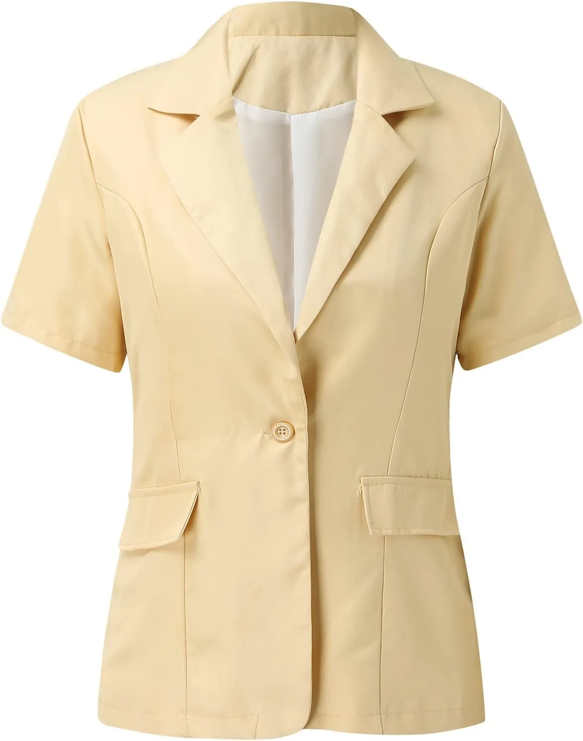 Short Blazers for Women Blazers Dressy Casual Short Puff Sleeve Open Front Office Blazers Bussiness Jackets Work Suit