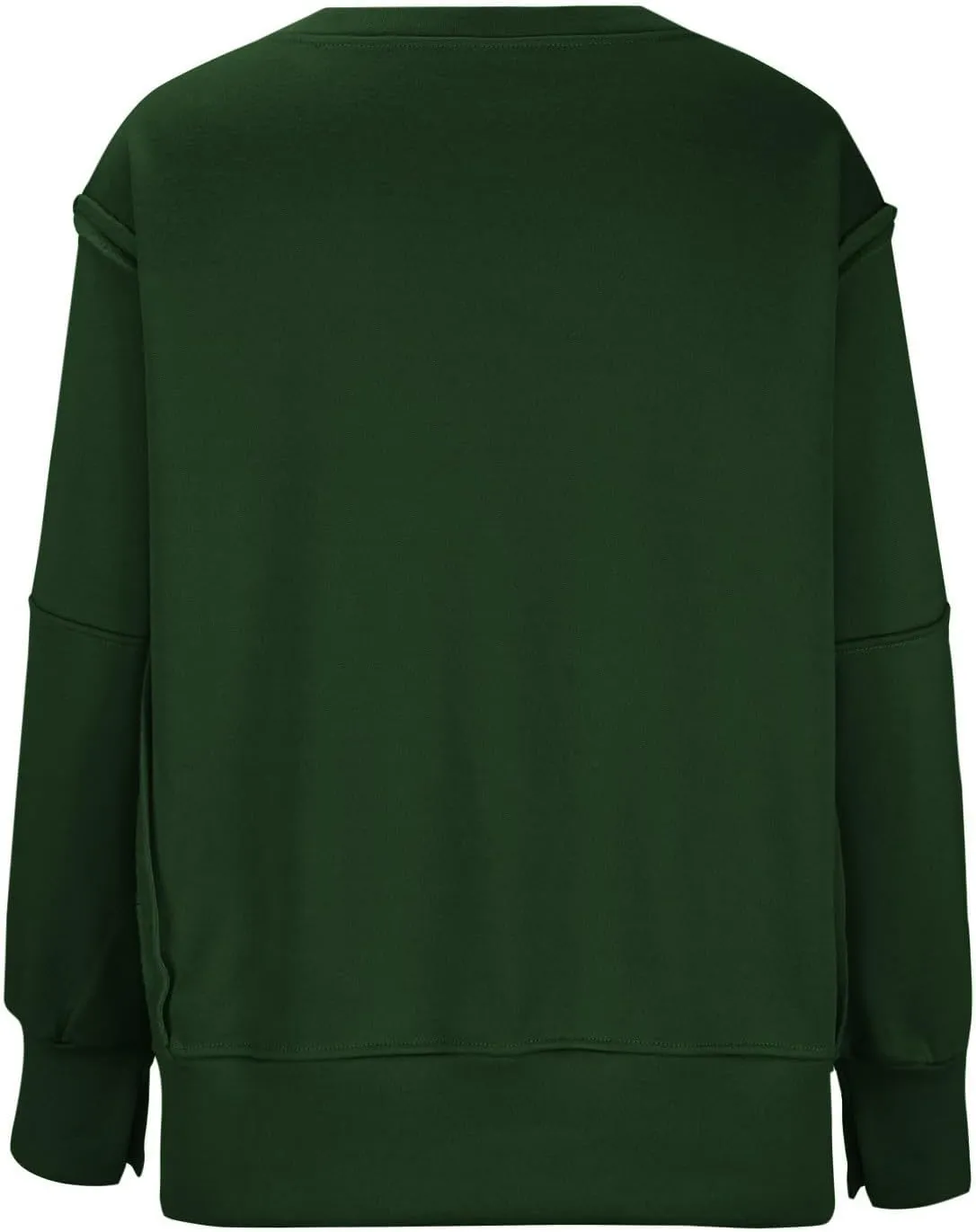 SMIDOW Womens Oversized Crewneck Sweatshirts Hoodies Fall 2023 Fashion Warm Y2k Clothes Casual Slit Sloucthy Pullover Tops