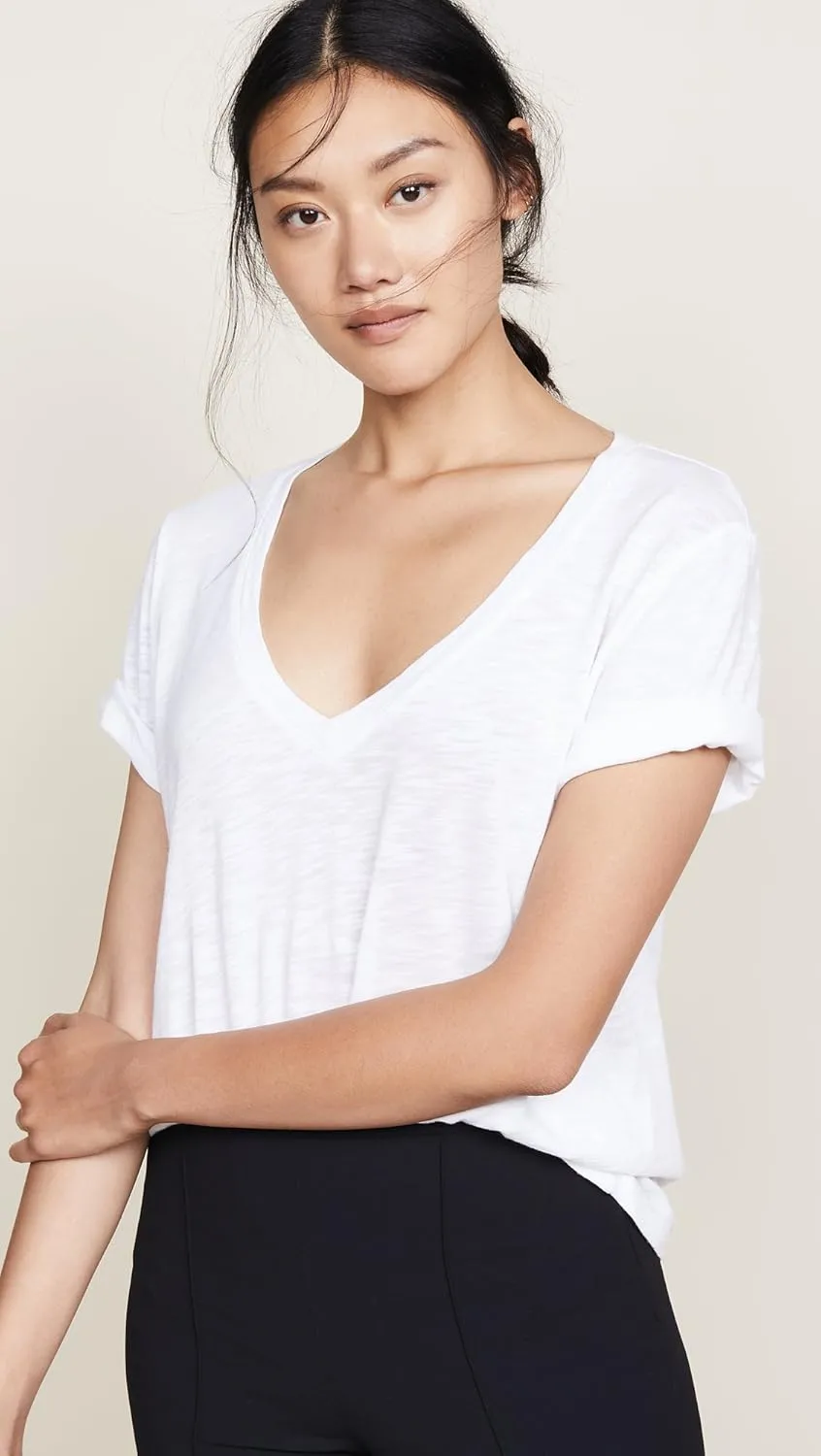 Splendid Women's Cotton Modal Slub V Tee