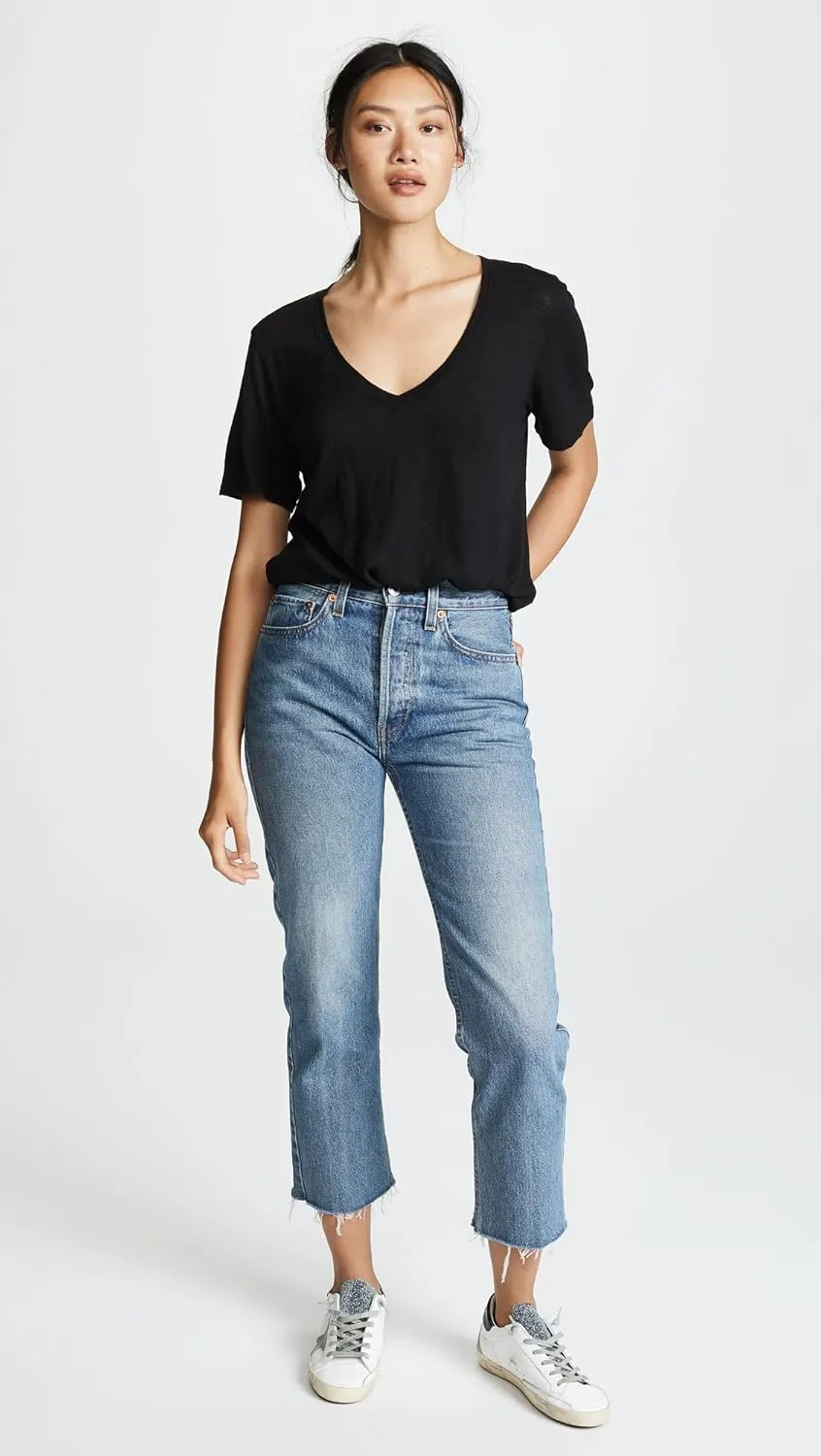 Splendid Women's Cotton Modal Slub V Tee