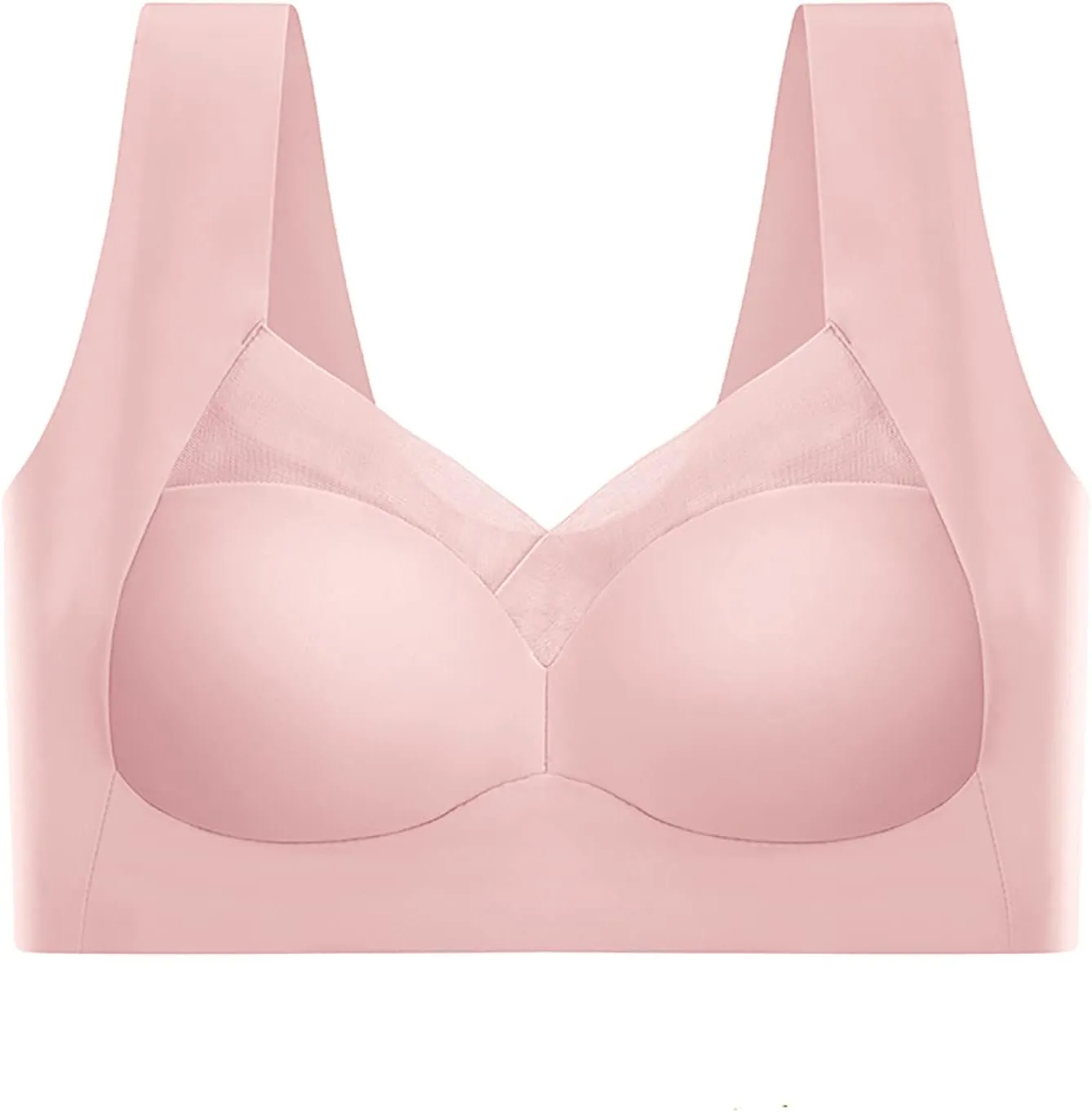 Sports Bras for Women Solid Seamless Casual Underwear Wirefree Comfy Full Coverage Everyday Bras Push Up Brattles