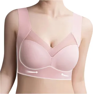 Sports Bras for Women Solid Seamless Casual Underwear Wirefree Comfy Full Coverage Everyday Bras Push Up Brattles