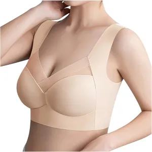 Sports Bras for Women Solid Seamless Casual Underwear Wirefree Comfy Full Coverage Everyday Bras Push Up Brattles