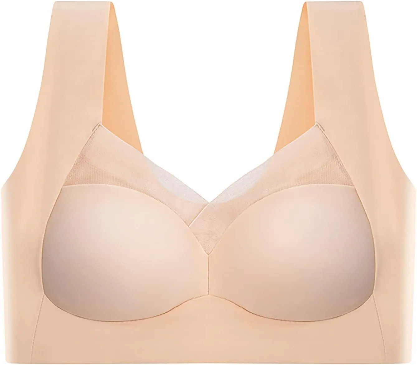 Sports Bras for Women Solid Seamless Casual Underwear Wirefree Comfy Full Coverage Everyday Bras Push Up Brattles