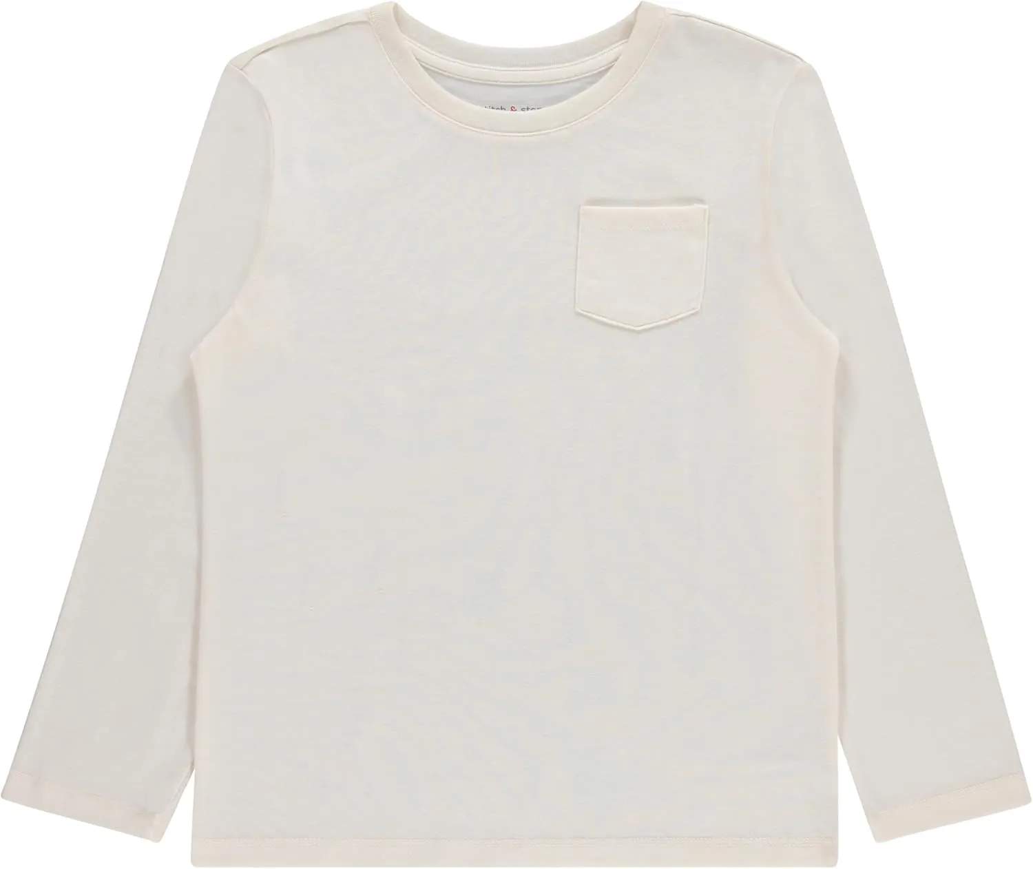 Stitch & Stone Boys 4 Pack Long Sleeve Tops, Soft Cotton Crewneck Tees, Casual Boys’ Clothing, Comfortable Everyday Wear