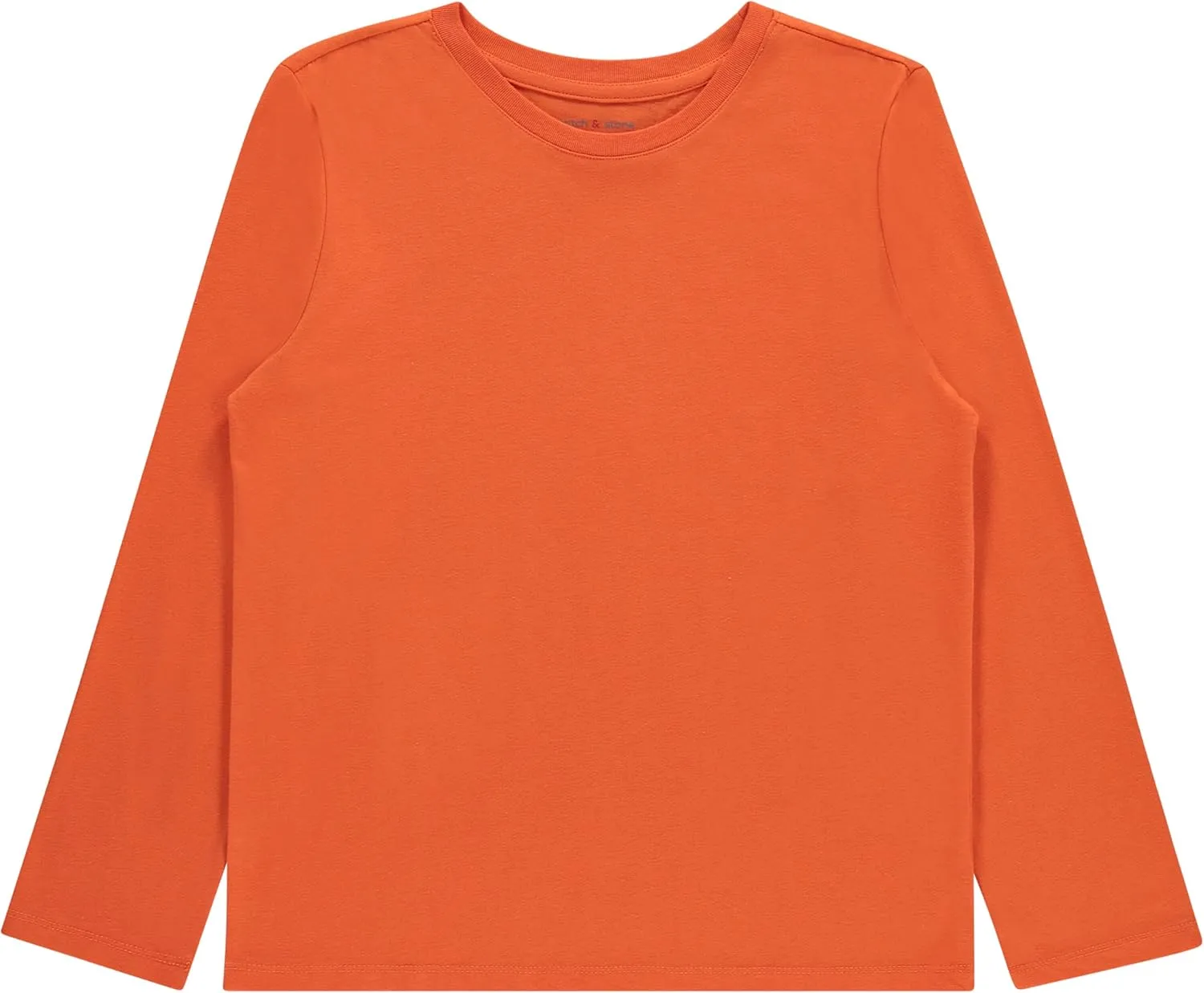 Stitch & Stone Boys 4 Pack Long Sleeve Tops, Soft Cotton Crewneck Tees, Casual Boys’ Clothing, Comfortable Everyday Wear