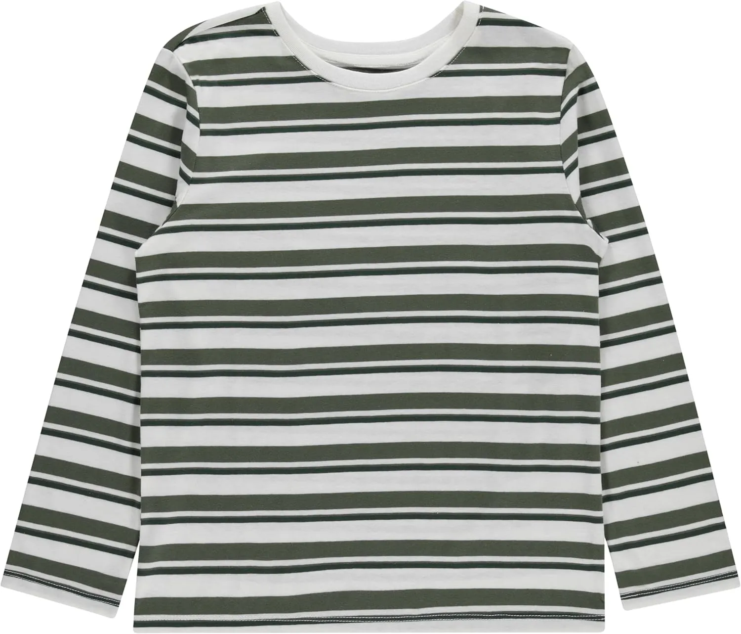Stitch & Stone Boys 4 Pack Long Sleeve Tops, Soft Cotton Crewneck Tees, Casual Boys’ Clothing, Comfortable Everyday Wear