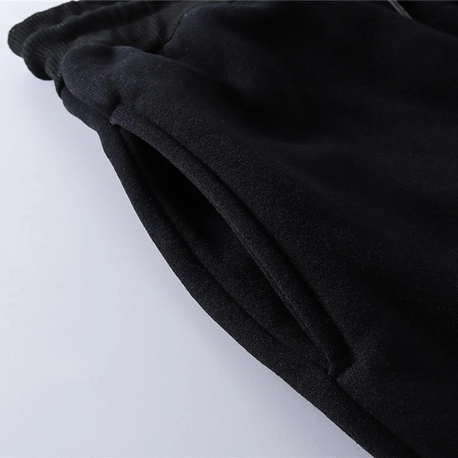 Straight Leg Sweatpants for Men Solid Casual Drawstring Elastic Waist Pants Loose Fit Comfort Trousers with Pockets