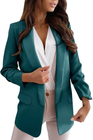 Summer Blazers for Women Lightweight 2025 Open Front Fashion Blazer Jacket Suit Plus Size Comfy Office Work Business