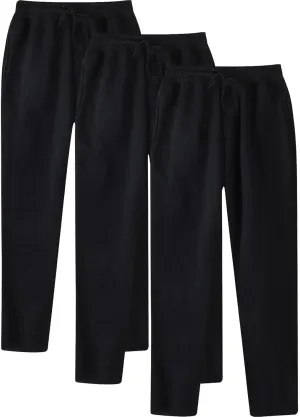 SUWBMHWE Men's Casual Baggy Sweatpants 3 Pack Trousers Heavyweight Fleece Jogger Elastic Waist Drawstring Gym Workout Pants
