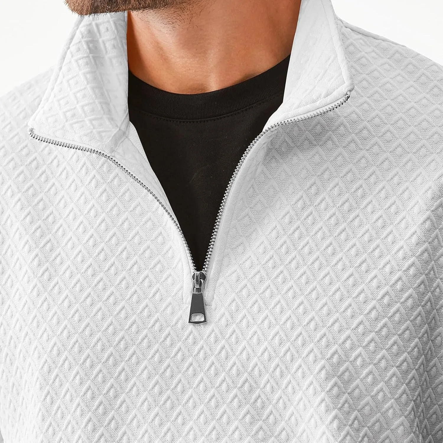 Sweatshirts for Men 2024 Fashion Long Sleeve Quarter Zip Causal Pullover Shirts Loose Comfy Lightweight Athletic Top