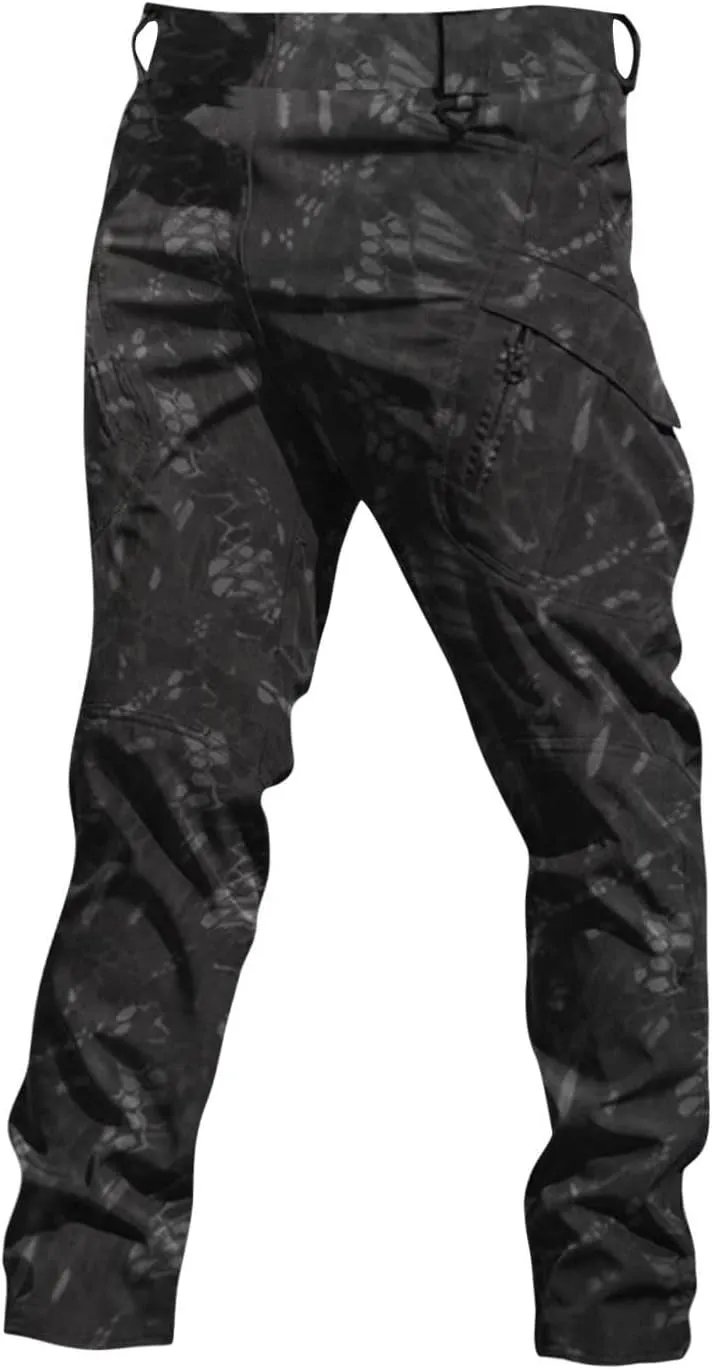Tactical Pants for Men Construction Stretchy Relaxed Fit Pants with Multi Pockets Flexcamo Cargo Carpenter Outfits