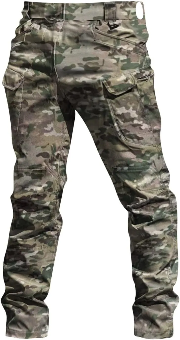 Tactical Pants for Men Stretch Cargo Pants Hiking Construction Carpenter Pant Relaxed Fit Trousers Multi Pockets