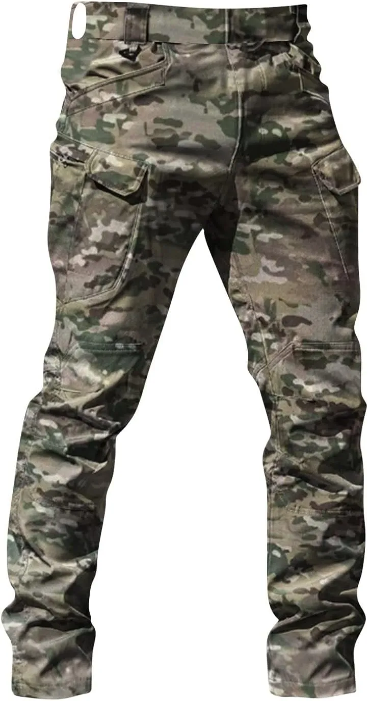 Tactical Pants for Men Stretch Cargo Pants Hiking Construction Carpenter Pant Relaxed Fit Trousers Multi Pockets