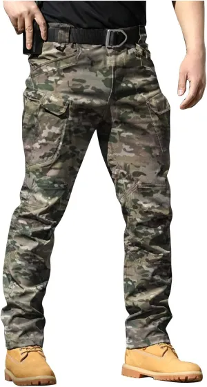 Tactical Pants for Men Stretch Cargo Pants Hiking Construction Carpenter Pant Relaxed Fit Trousers Multi Pockets