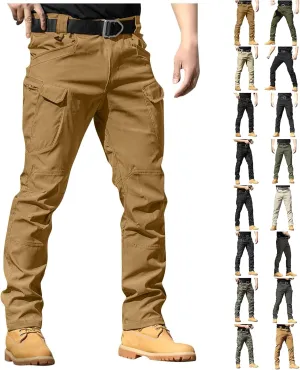 Tactical Pants for Men Stretch Waterproof Slim Fit Cargo Pants Multi Pockets Lightweight Work Pants Construction