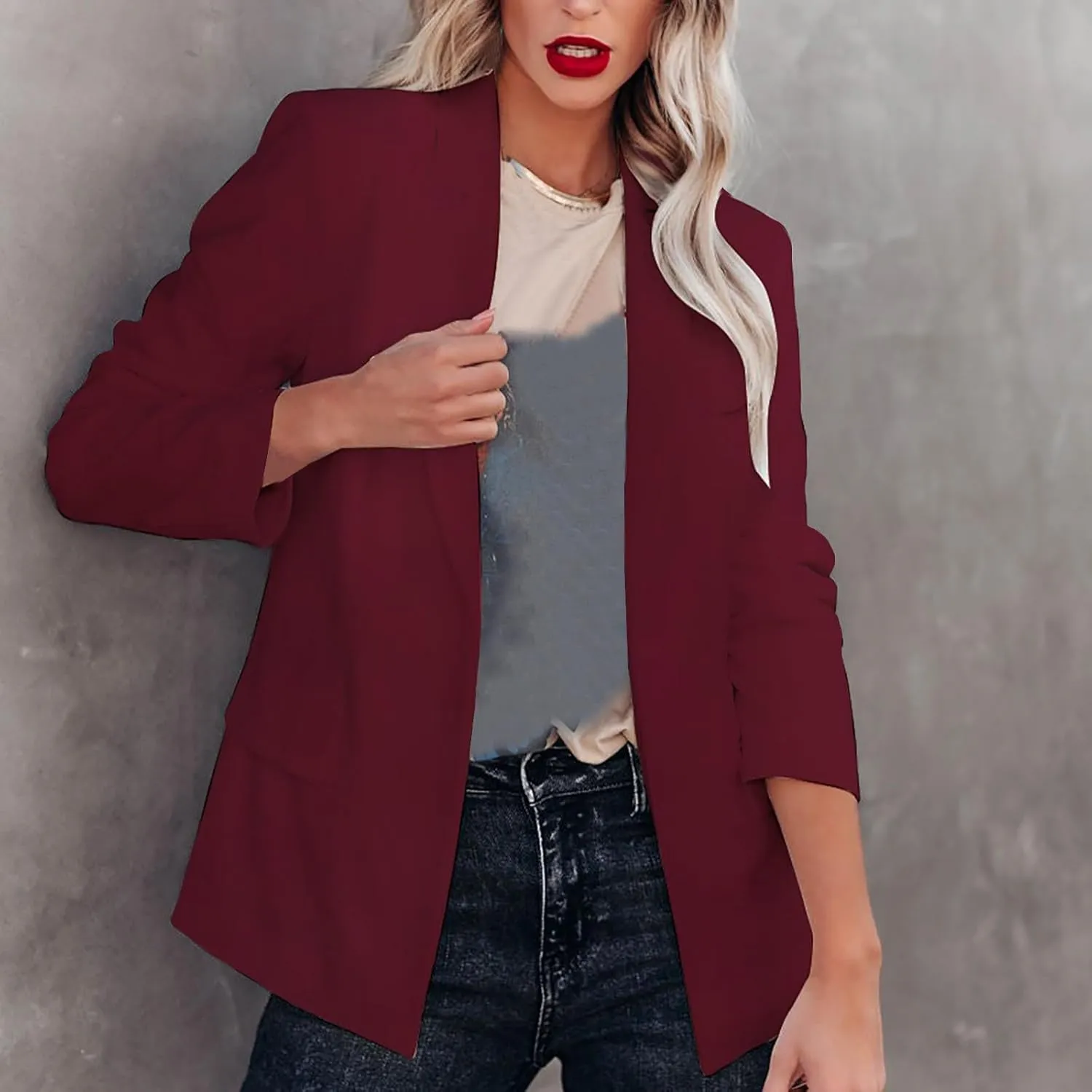 TARIENDY Fall Blazers for Women 2025 Womens Business Casual Blazers Long Sleeve Jackets Lightweight Open Front Cardigan