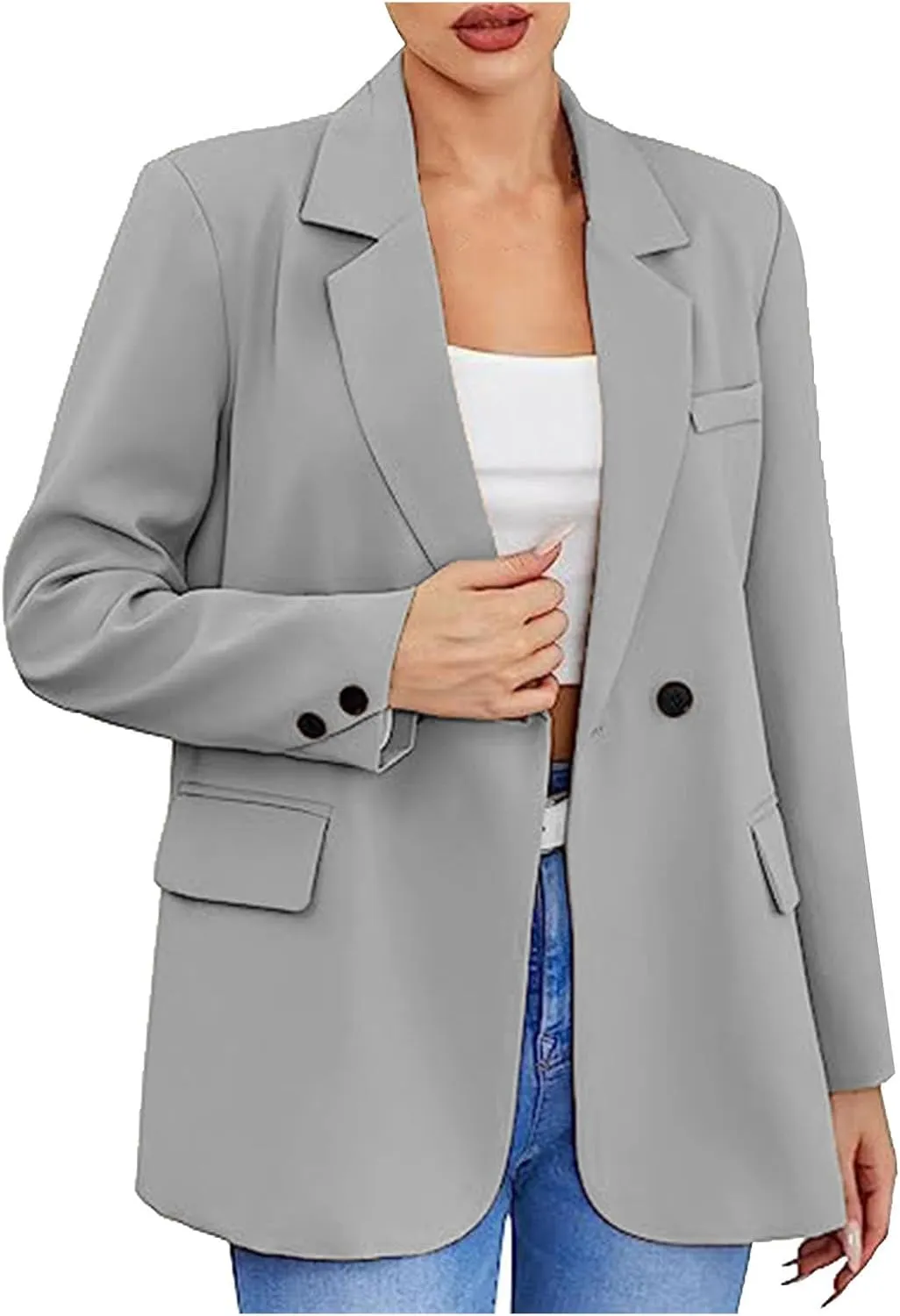 TARIENDY Womens Blazers Dressy Casual Women's Plus Size Casual Blazers Long Sleeve Jackets Open Front Office Cardigan 2025