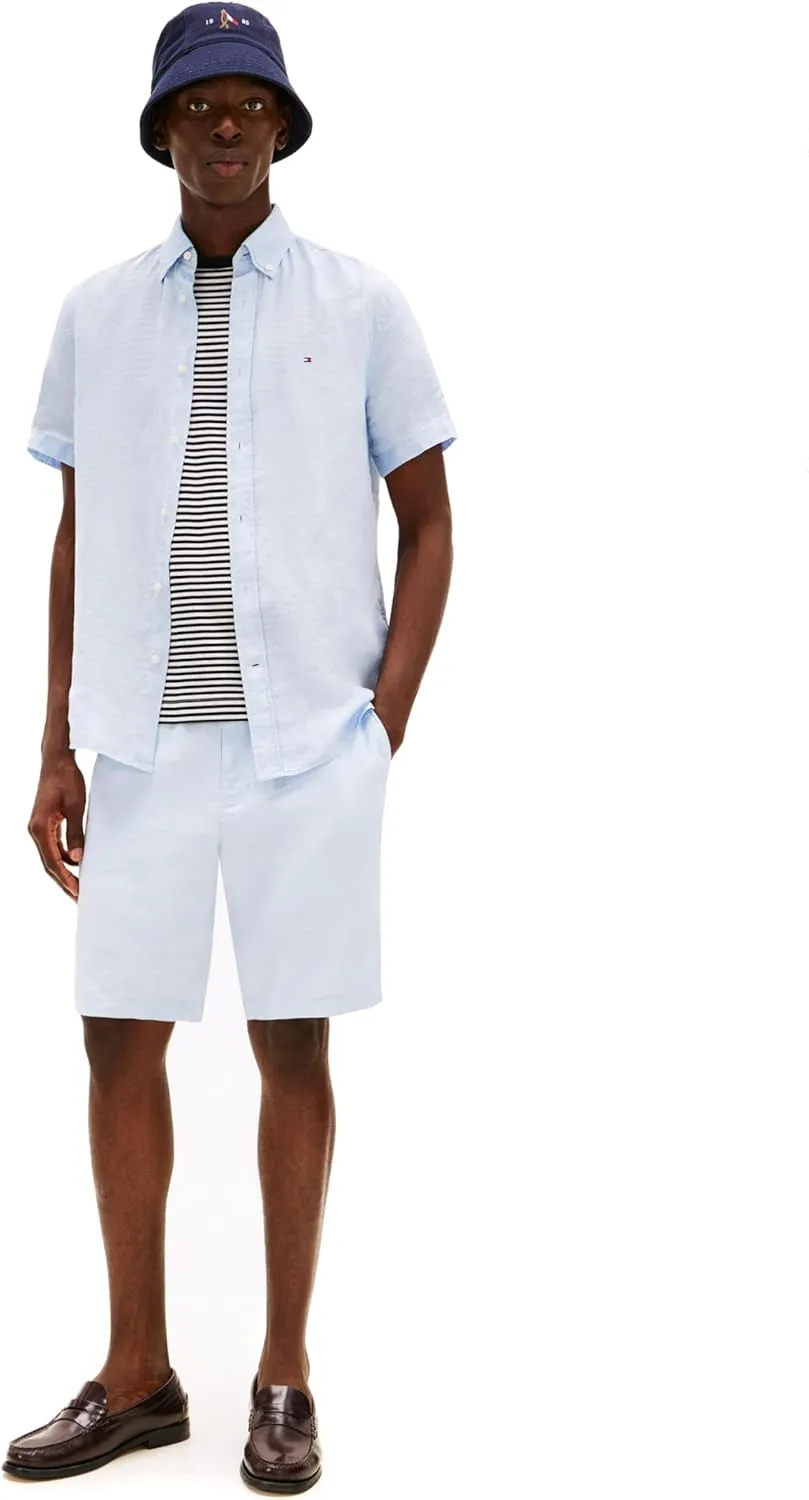 Tommy Hilfiger Men's Summer Linen Shorts 10 Inch in Relaxed Fit