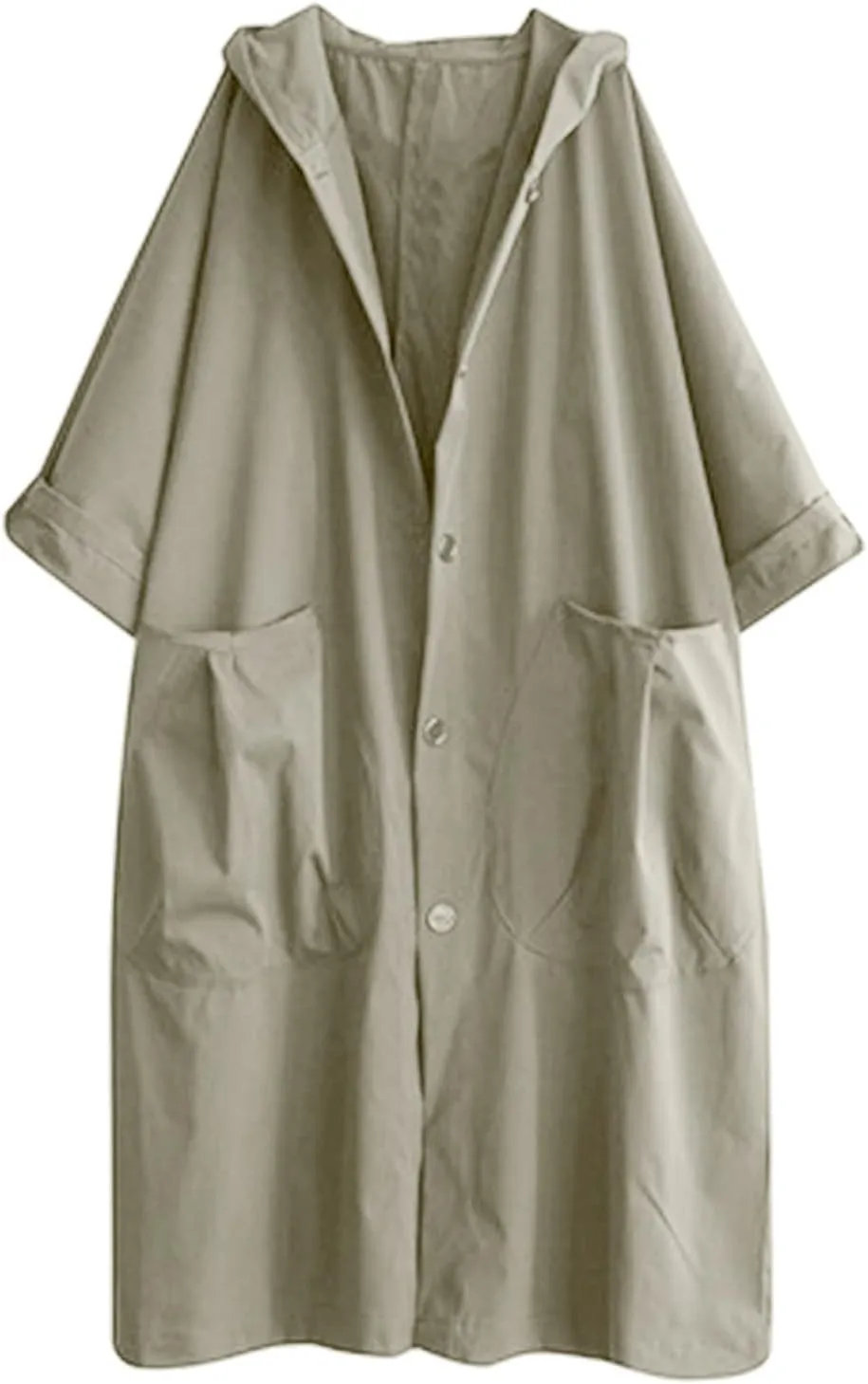 Trench Coat Women Hooded Coat Outwear Womens Elegant Windbreaker Wild Winter Women'S Coat with Belt Trench Coat for