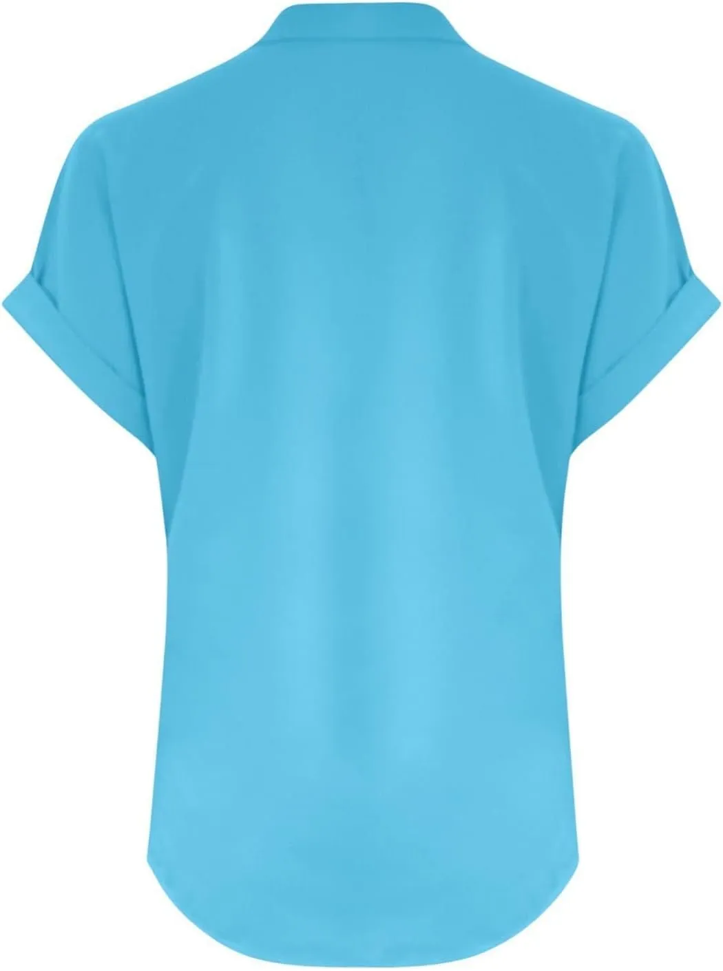 Trendy Short Sleeve Plus Size Blouse for Women Summer Surf Relaxed Fit Comfort Tees V Neck Solid T Shirts