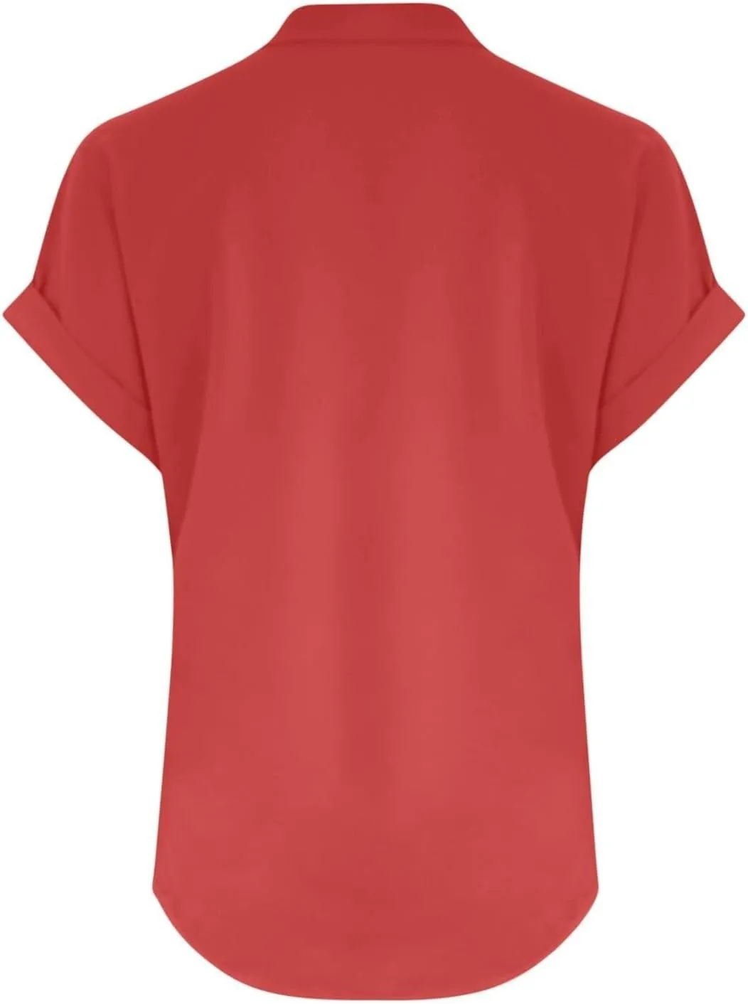 Trendy Short Sleeve Plus Size Blouse for Women Summer Surf Relaxed Fit Comfort Tees V Neck Solid T Shirts