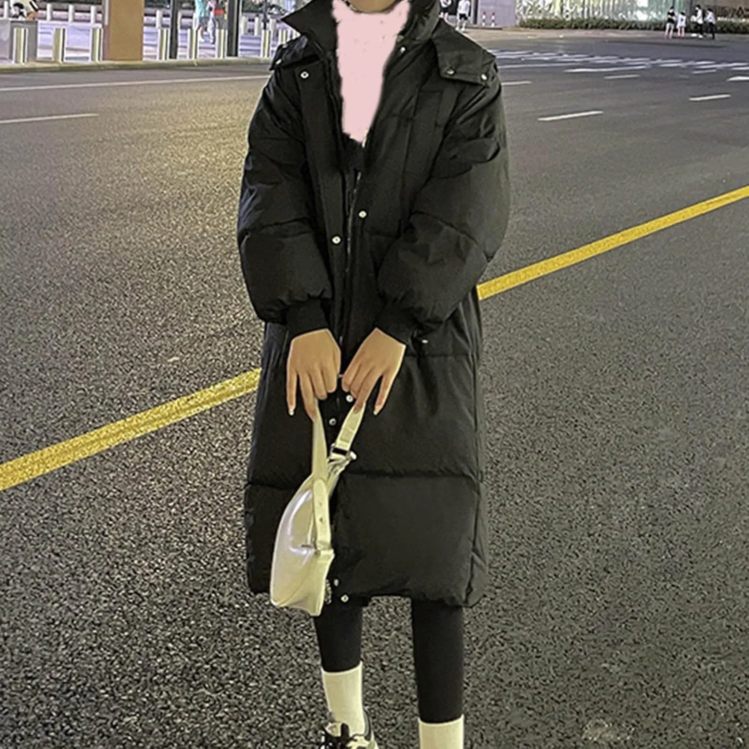 tuduoms Women's Relaxed-Fit Long Puffer Jacket Hooded Thickened Long Down Jacket Thickened Maxi Down Parka Puffy Snow Coat