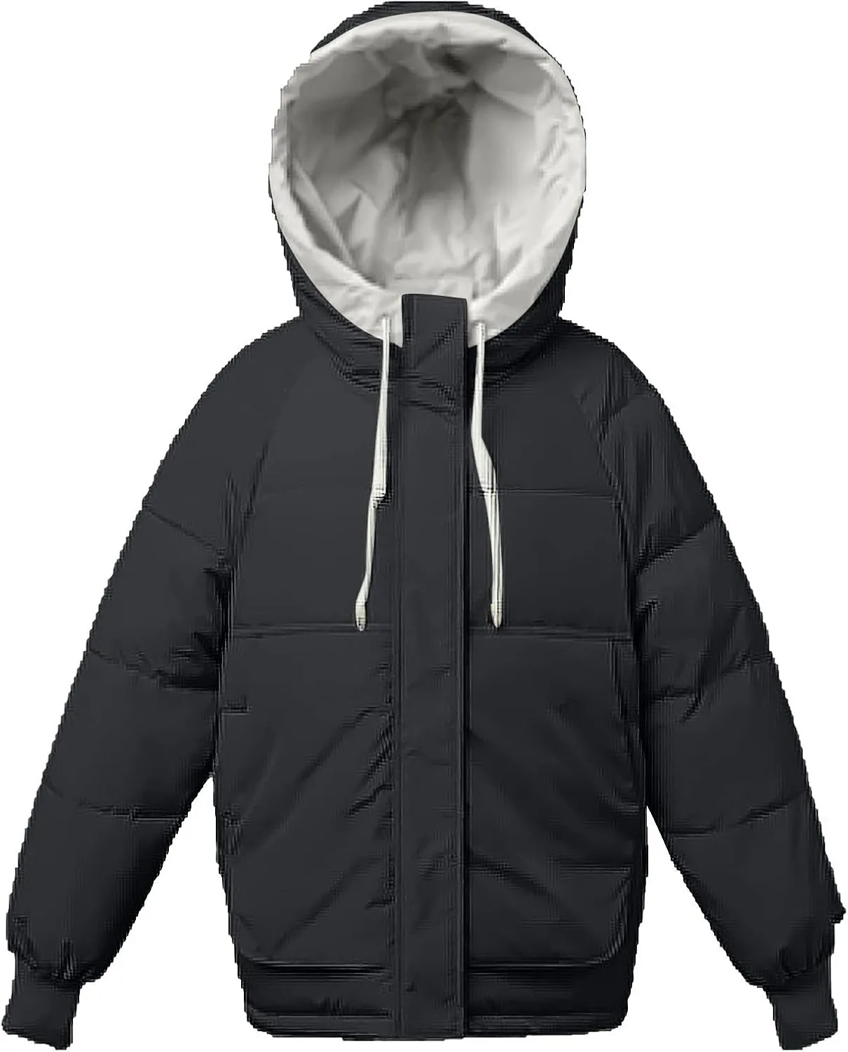 tuduoms Women's Thickened Down Jacket Relaxed Fit Hooded Puffer Jacket Warm Quilted Winter Coat Trendy Clothes for Teen Girls