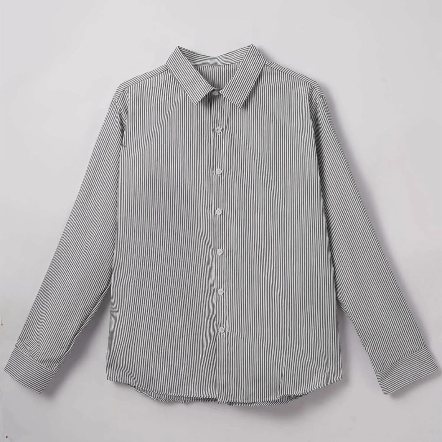 Uillui Men's Big and Tall Vertical Striped Dress Shirt Relaxed Fit Casual Business Button Down Shirt Long Sleeve for Men