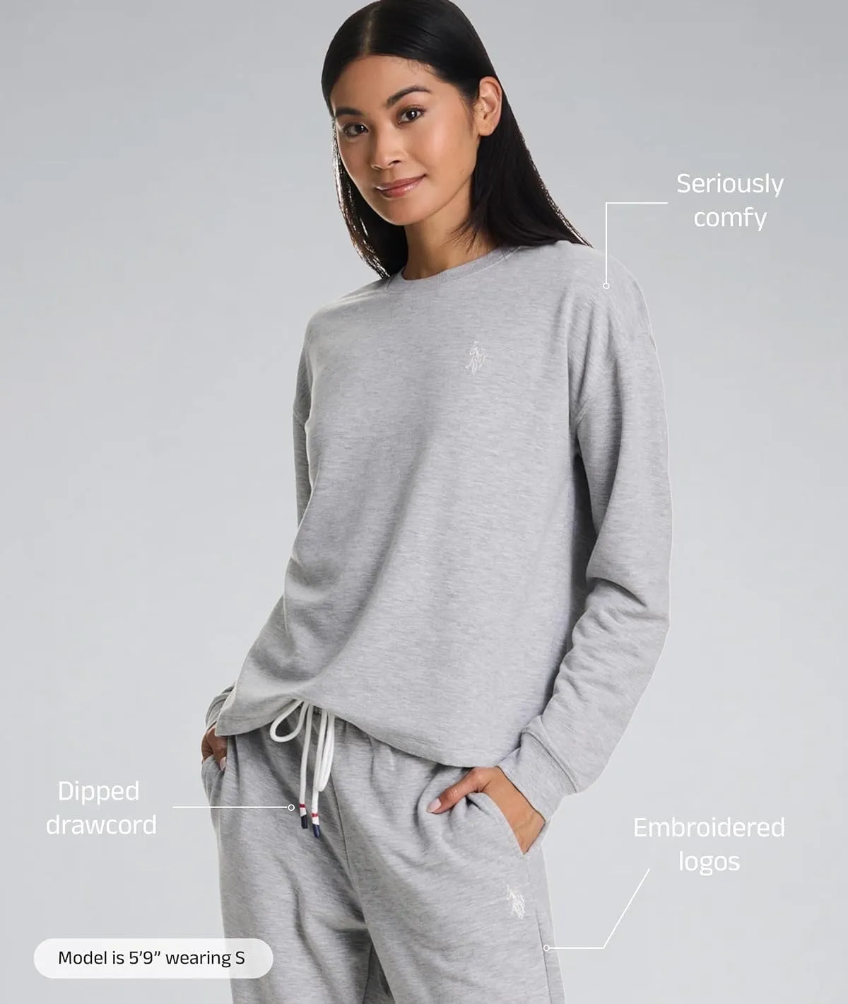 U.S. Polo Assn. Lounge Set Women, Athleisure and Lounge Pajama Sets for Women 2 Piece