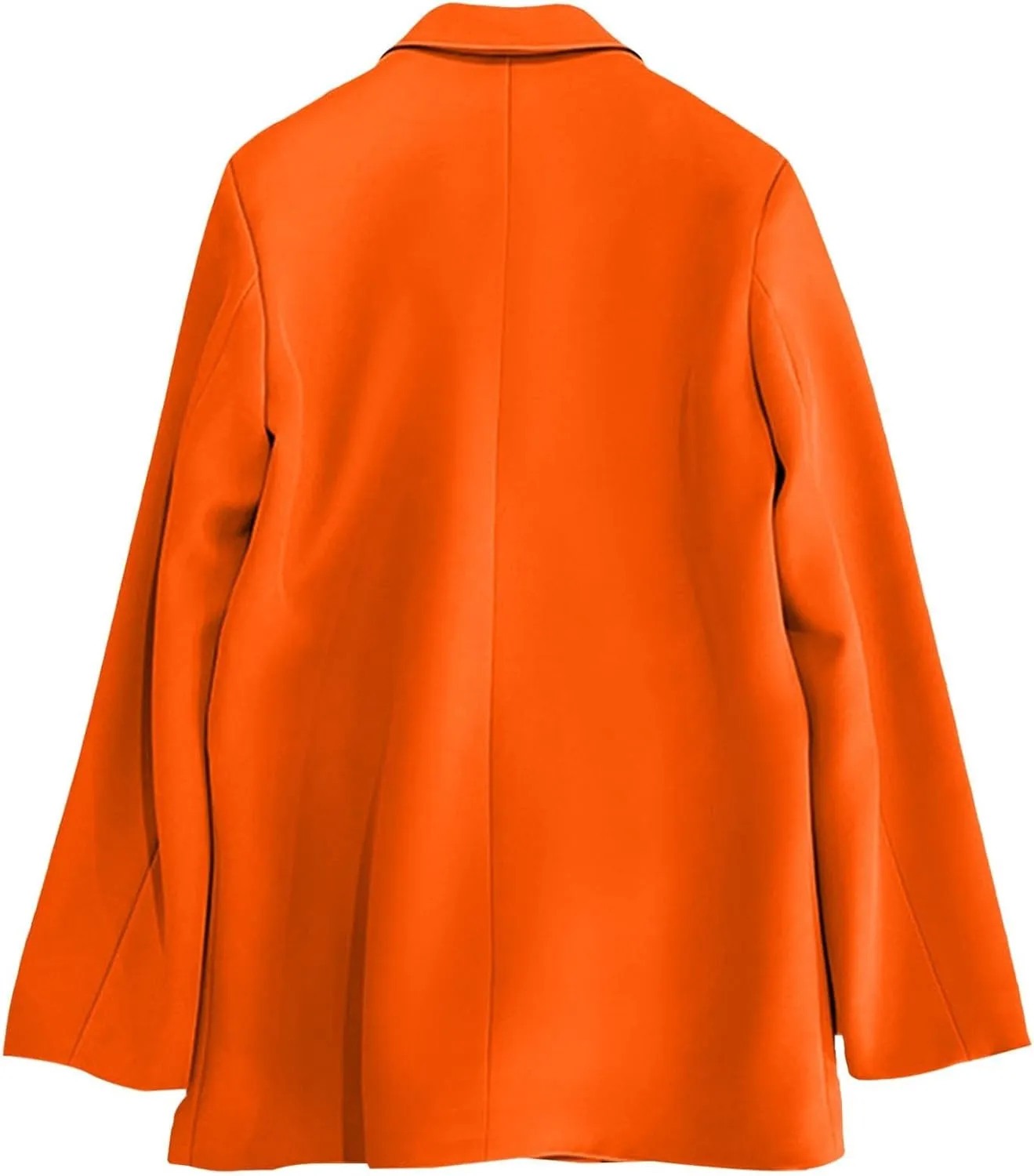 Women Business Casual Blazer Jacket Open Front Long Sleeve Button Jackets Notched Lapel Work Office Suit Jackets