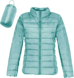 Women Plus Size Lightweight Puffer Jacket Packable Winter Warm Quilted Parka Coat Waterproof Windproof Hooded 2023