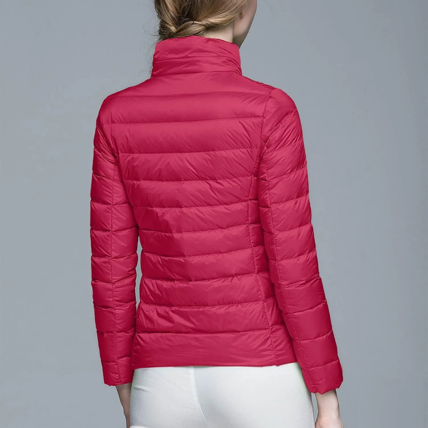 Women Plus Size Lightweight Puffer Jacket Packable Winter Warm Quilted Parka Coat Waterproof Windproof Hooded 2023