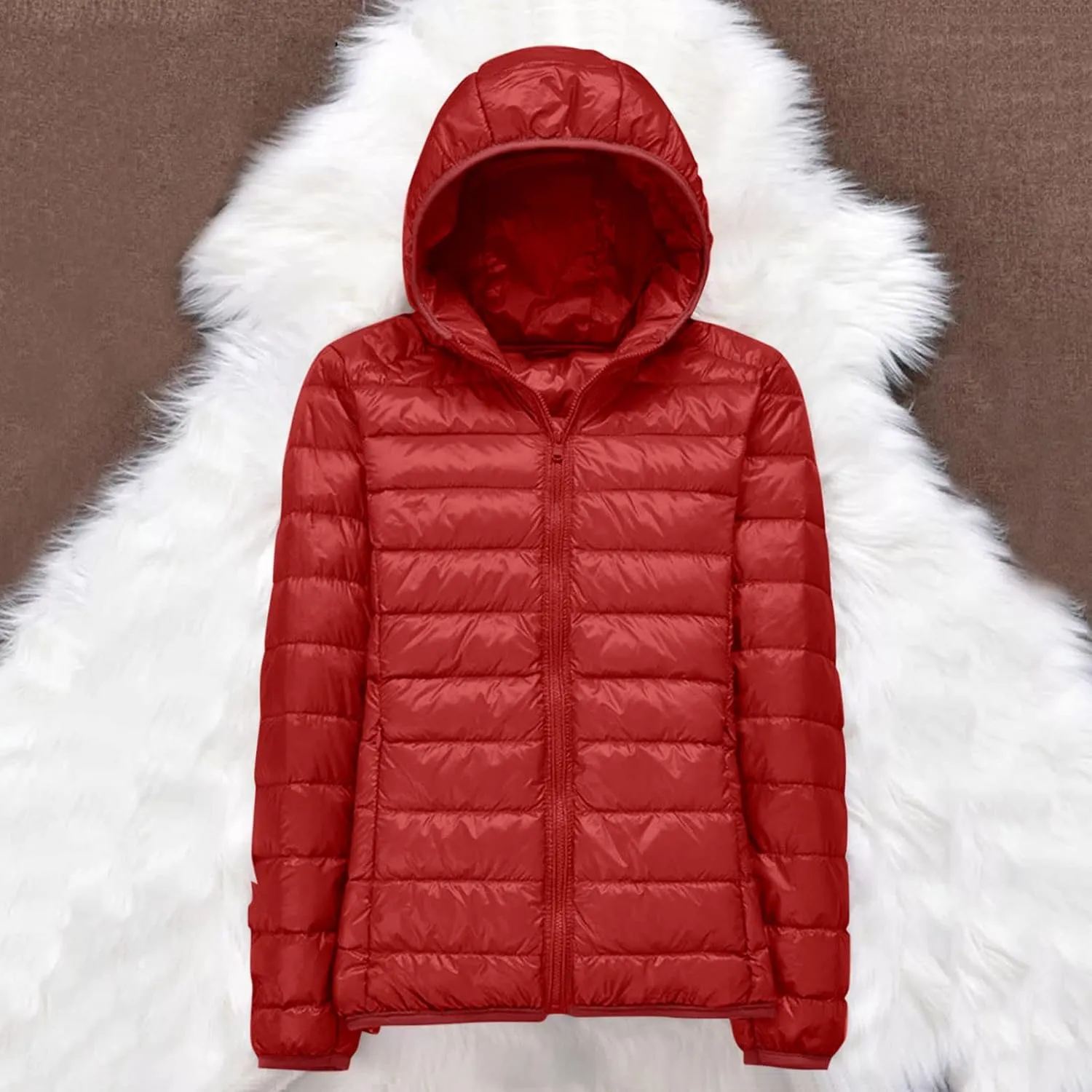 Women Plus Size Lightweight Puffer Jacket Packable Winter Warm Quilted Parka Coat Waterproof Windproof Hooded 2023