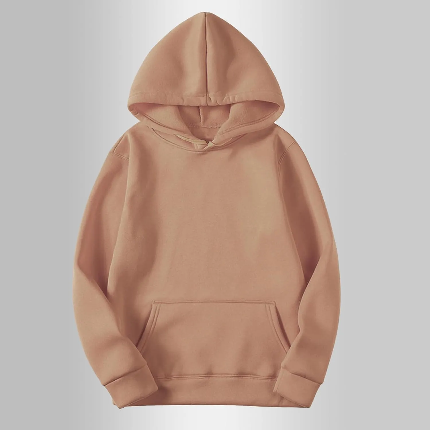 Women Solid Color Basic Loose Hoodie Tops Long Sleeve Oversized Hooded Comfy Sweatshirts Drop Shoulder Pullover Top