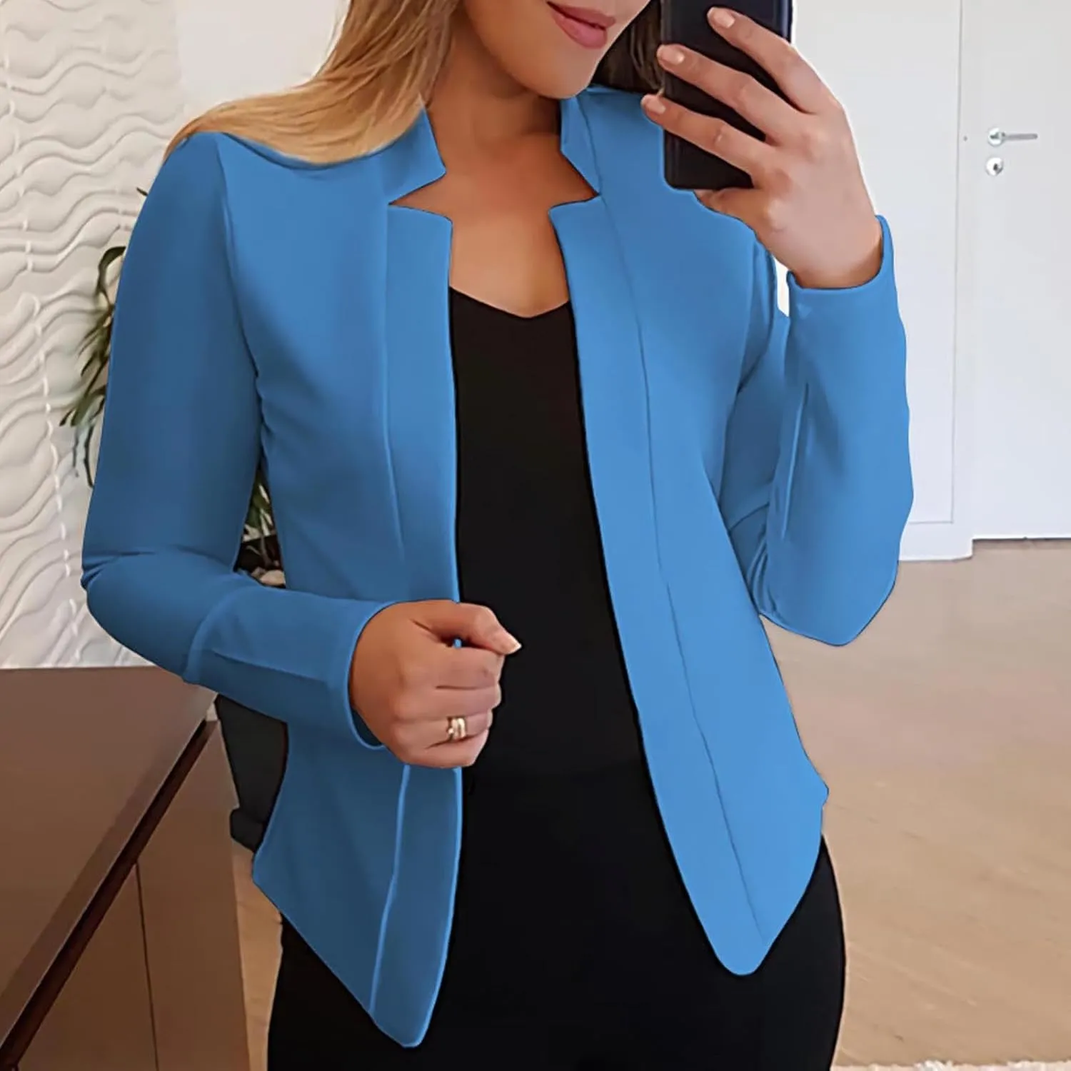Women's Cropped Blazer Jackets Work Office Jacket Dressy Cardigan Blazer Lightweight Blazer Business Casual Coat 2025