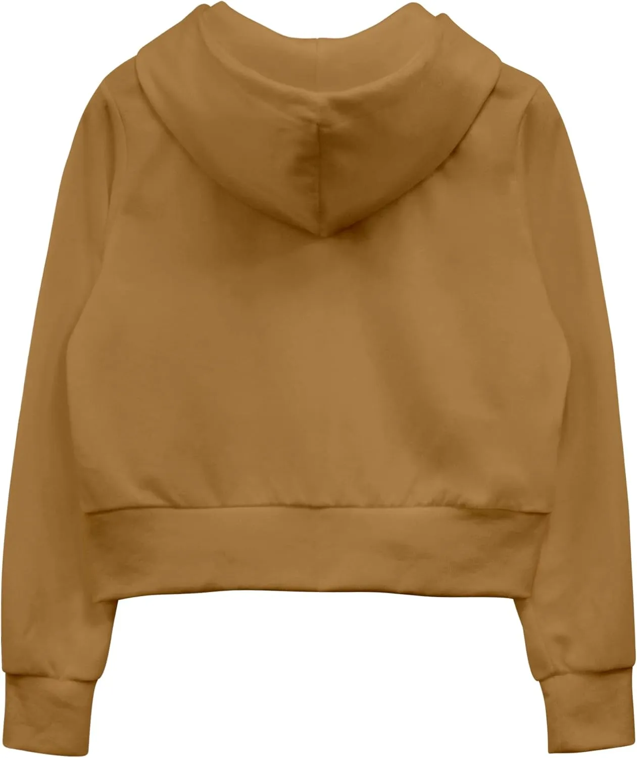 Women's Cropped Zip Up Hoodie Long Sleeve Sweatshirt Jacket