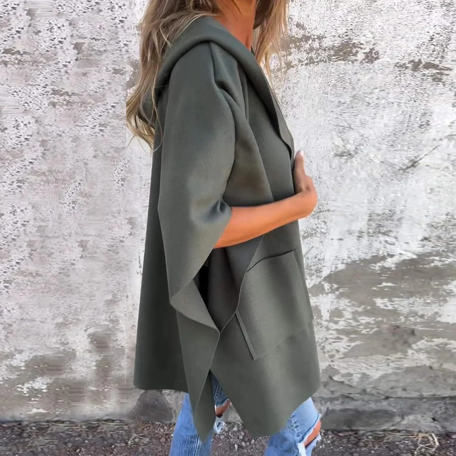 Womens Fall Fashion 2024 Oversized Dressy Cardigans Long Lightweight Coat Fall Sweater Jacket Outerwear with Pockets