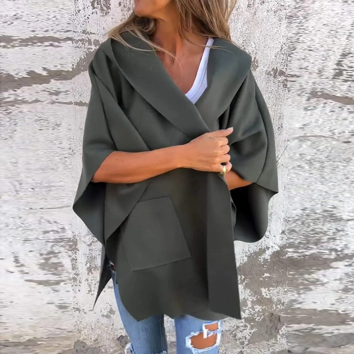 Womens Fall Fashion 2024 Oversized Dressy Cardigans Long Lightweight Coat Fall Sweater Jacket Outerwear with Pockets
