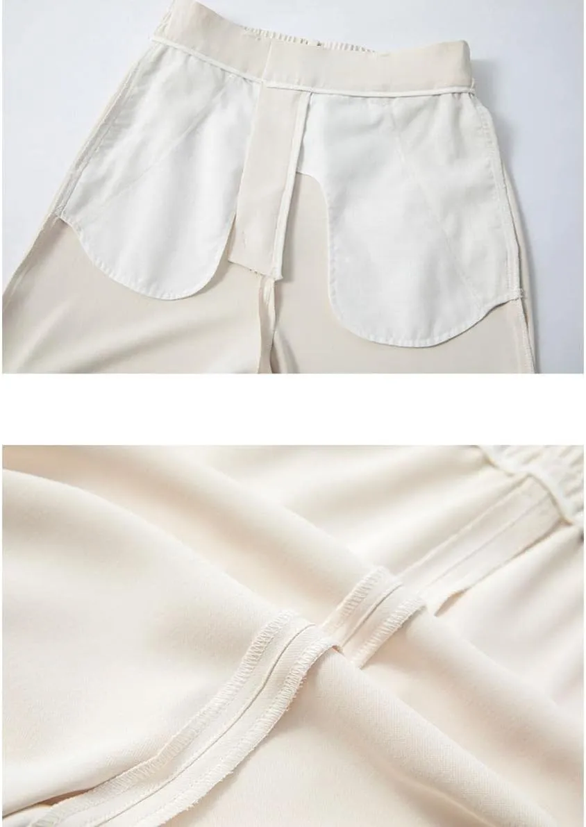 Women's Fashion High Waist Straight Leg Work Office Trousers Pants