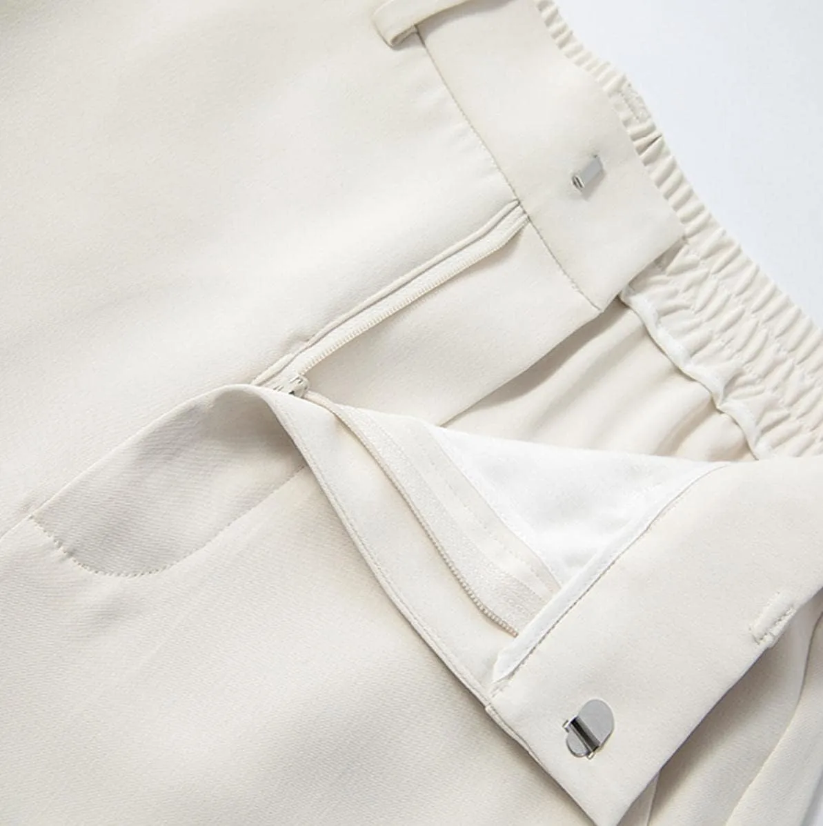 Women's Fashion High Waist Straight Leg Work Office Trousers Pants
