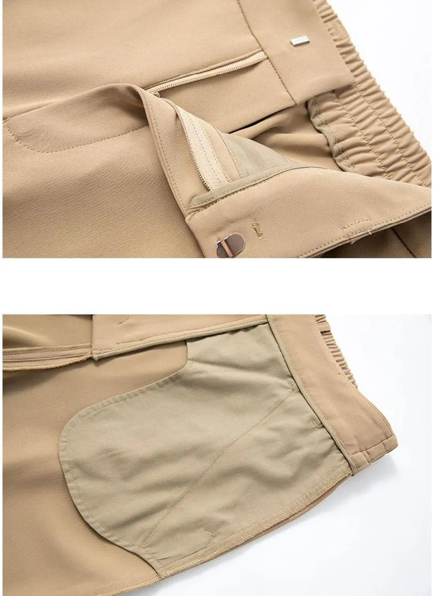 Women's Fashion High Waist Straight Leg Work Office Trousers Pants
