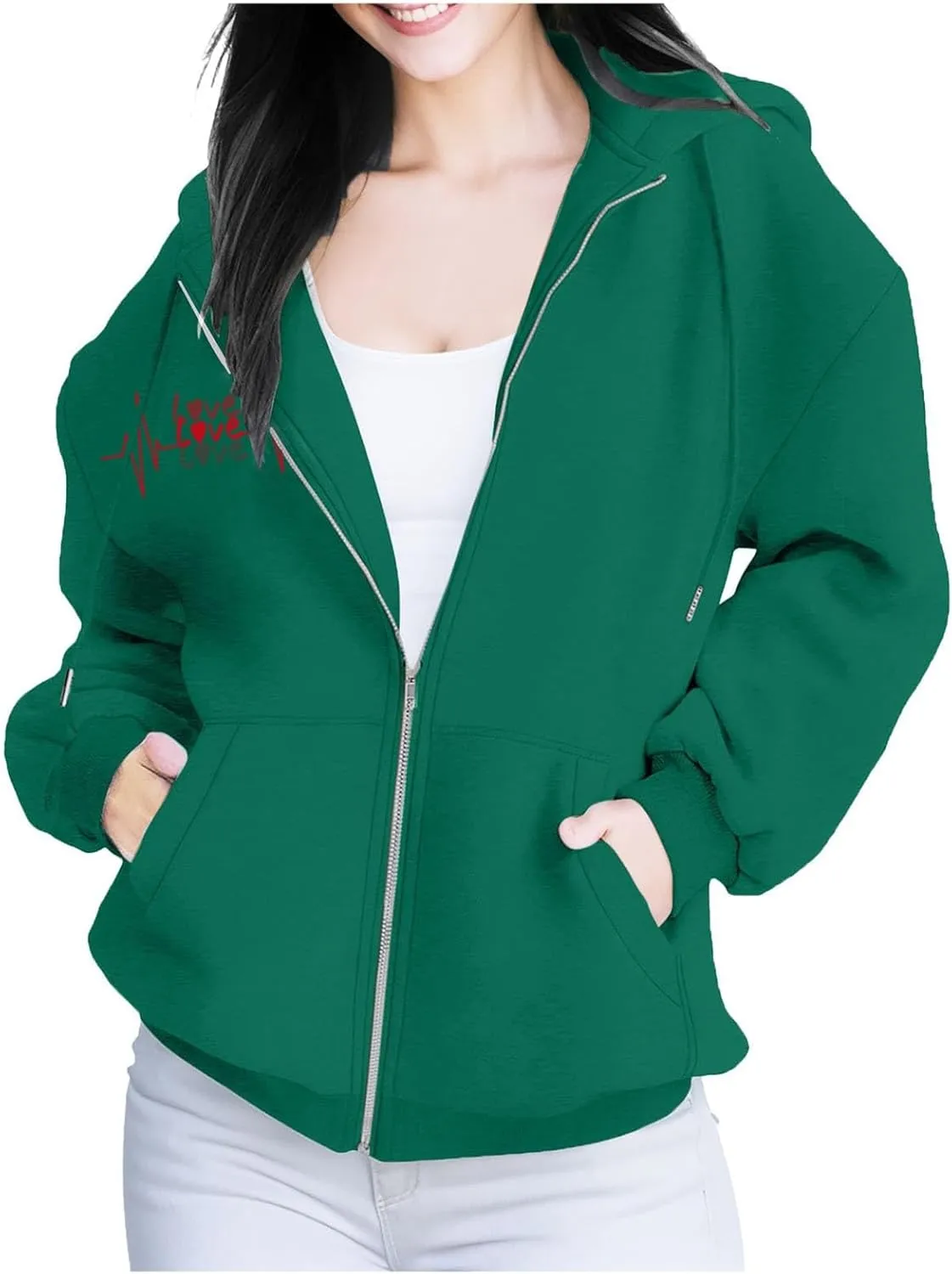 Women's Fleece Lined Zip Up Hoodies Cropped Zip Up Hoodie Women's French Full Zip Hoodie Available In Large Sizes