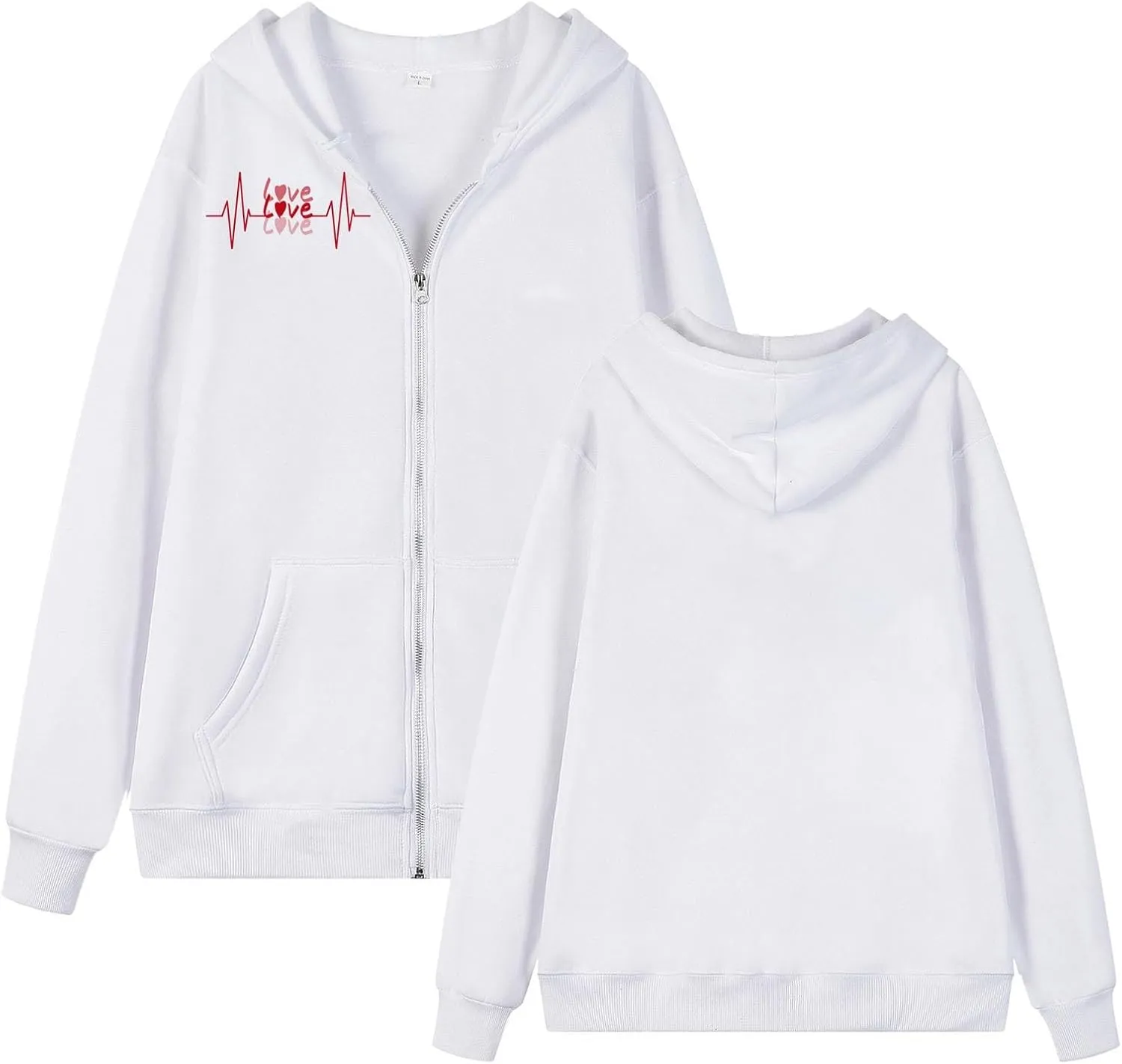 Women's Fleece Lined Zip Up Hoodies Cropped Zip Up Hoodie Women's French Full Zip Hoodie Available In Large Sizes