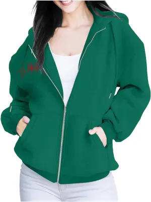 Women's Fleece Lined Zip Up Hoodies Cropped Zip Up Hoodie Women's French Full Zip Hoodie Available In Large Sizes