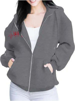 Women's Fleece Lined Zip Up Hoodies Cropped Zip Up Hoodie Women's French Full Zip Hoodie Available In Large Sizes