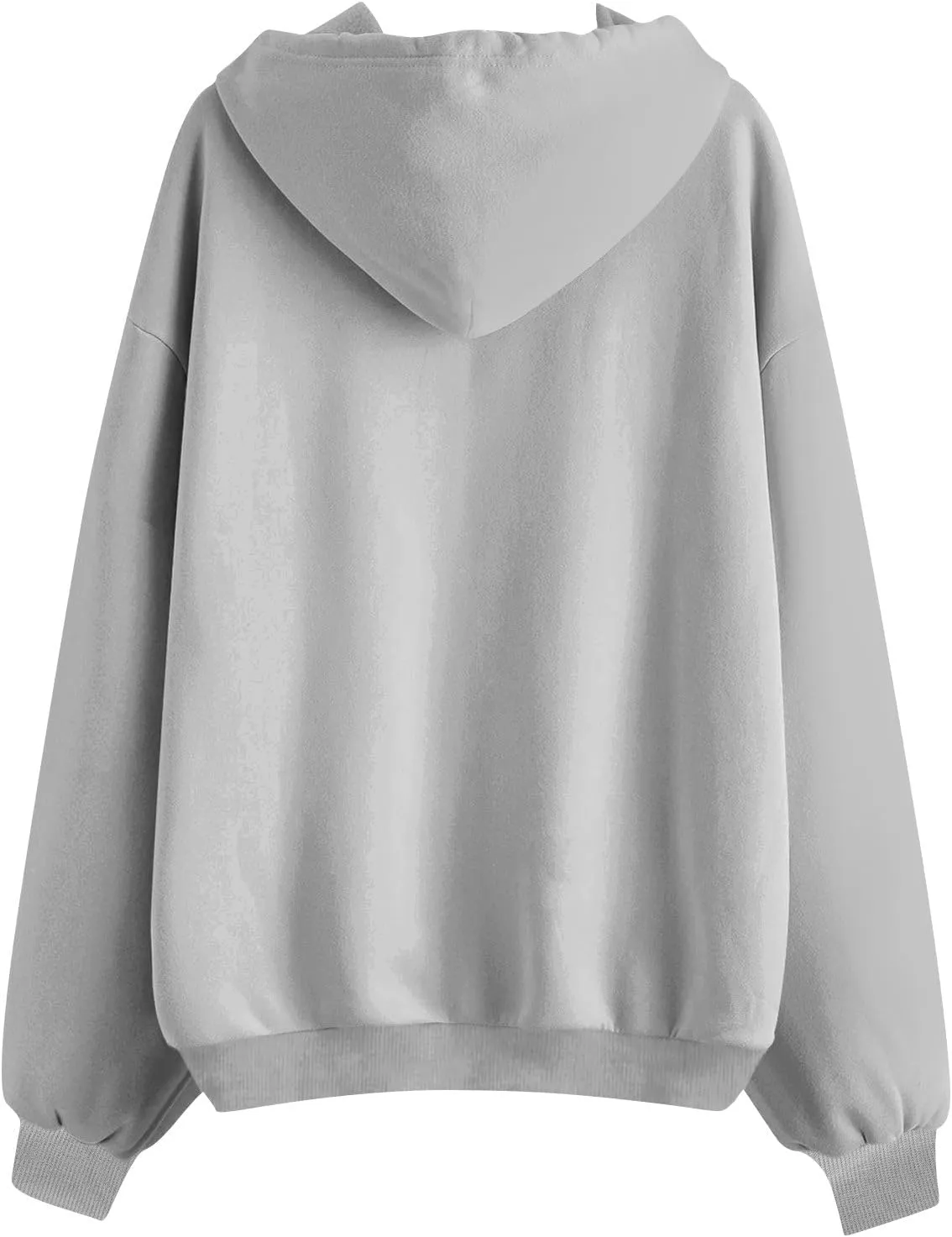 Womens Fleece Zip Up Jacket Oversized Long Sleeve Zip Up Pullover Casual Comfy Drawstring Hoodies with Pockets