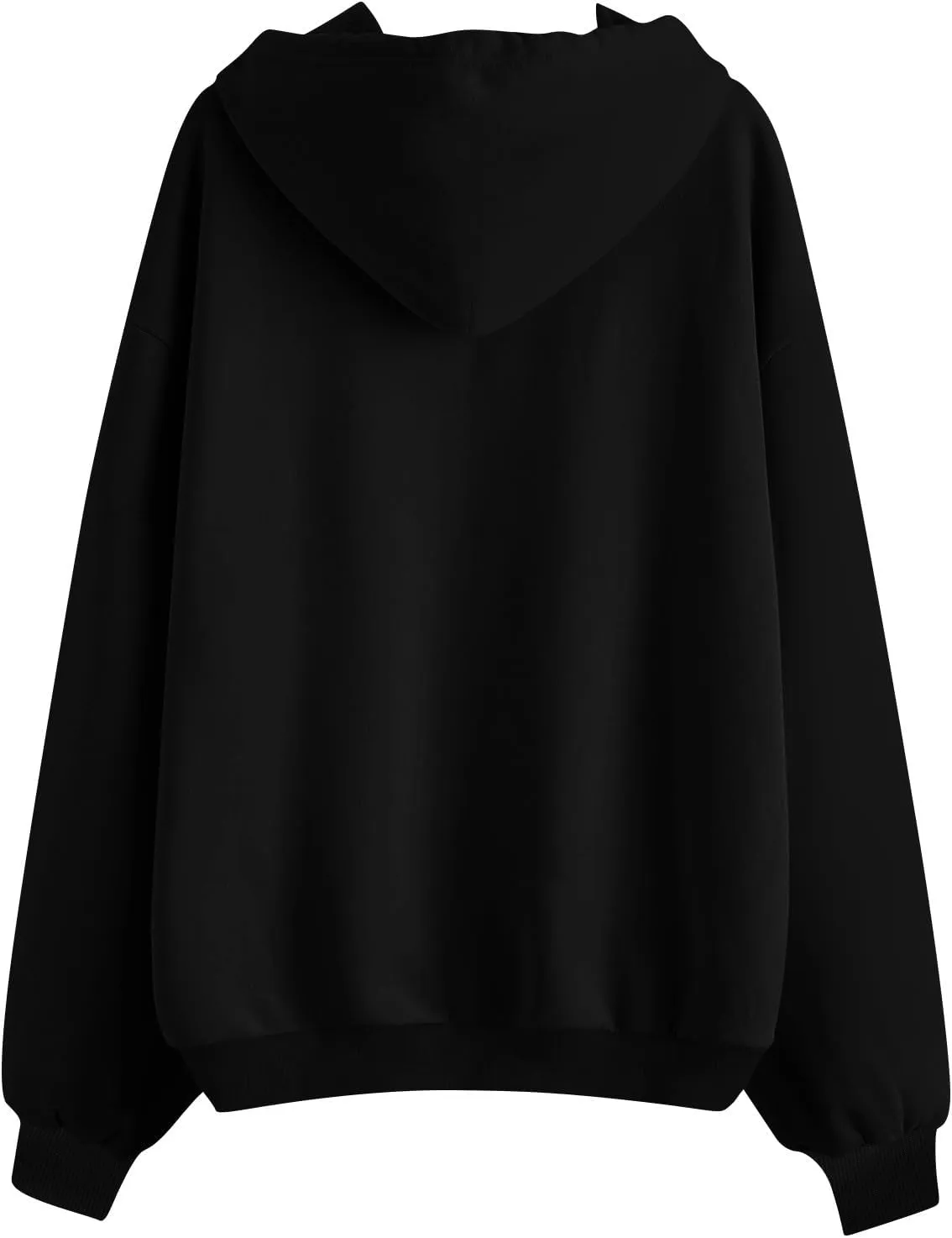 Womens Fleece Zip Up Jacket Oversized Long Sleeve Zip Up Pullover Casual Comfy Drawstring Hoodies with Pockets