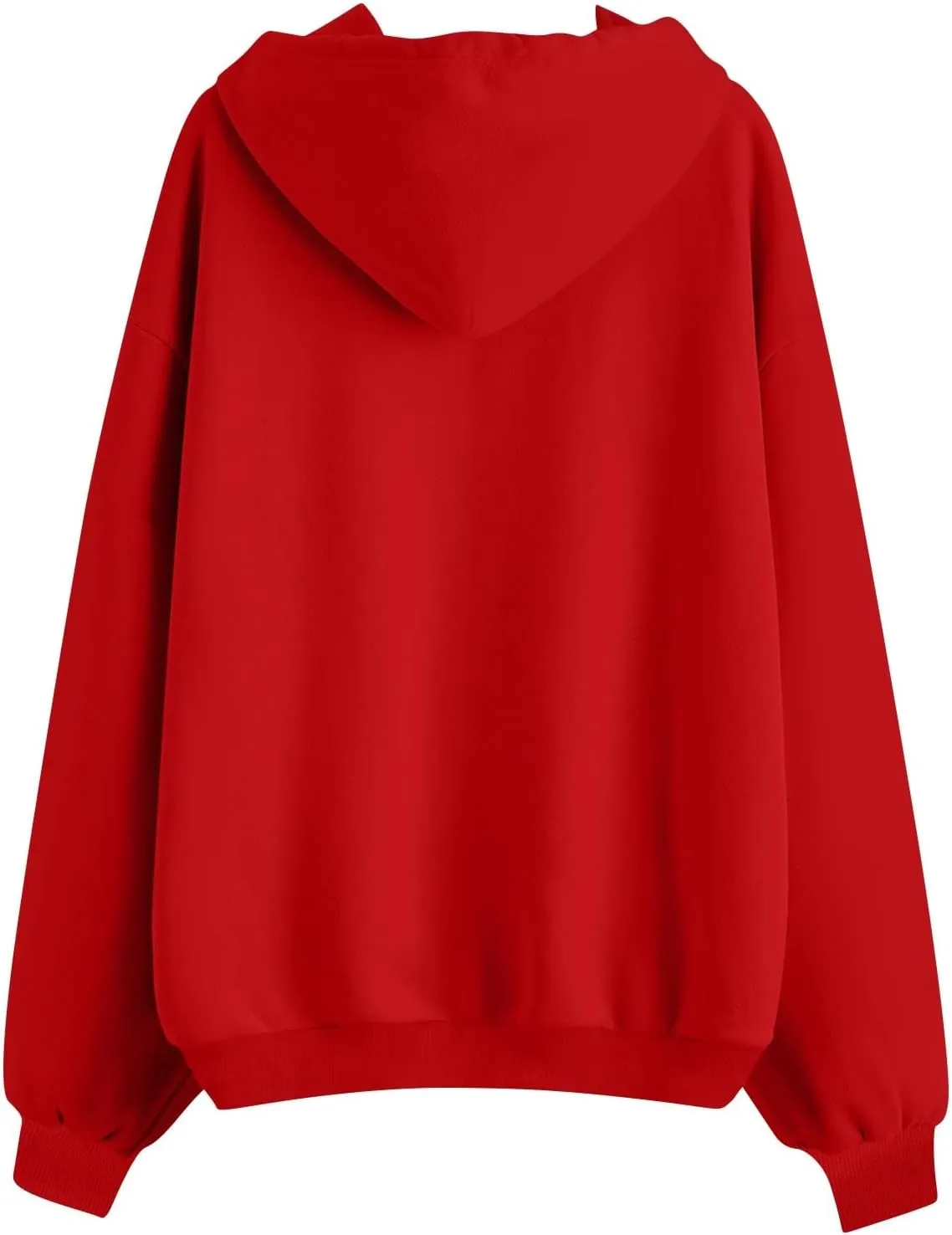 Womens Fleece Zip Up Jacket Oversized Long Sleeve Zip Up Pullover Casual Comfy Drawstring Hoodies with Pockets